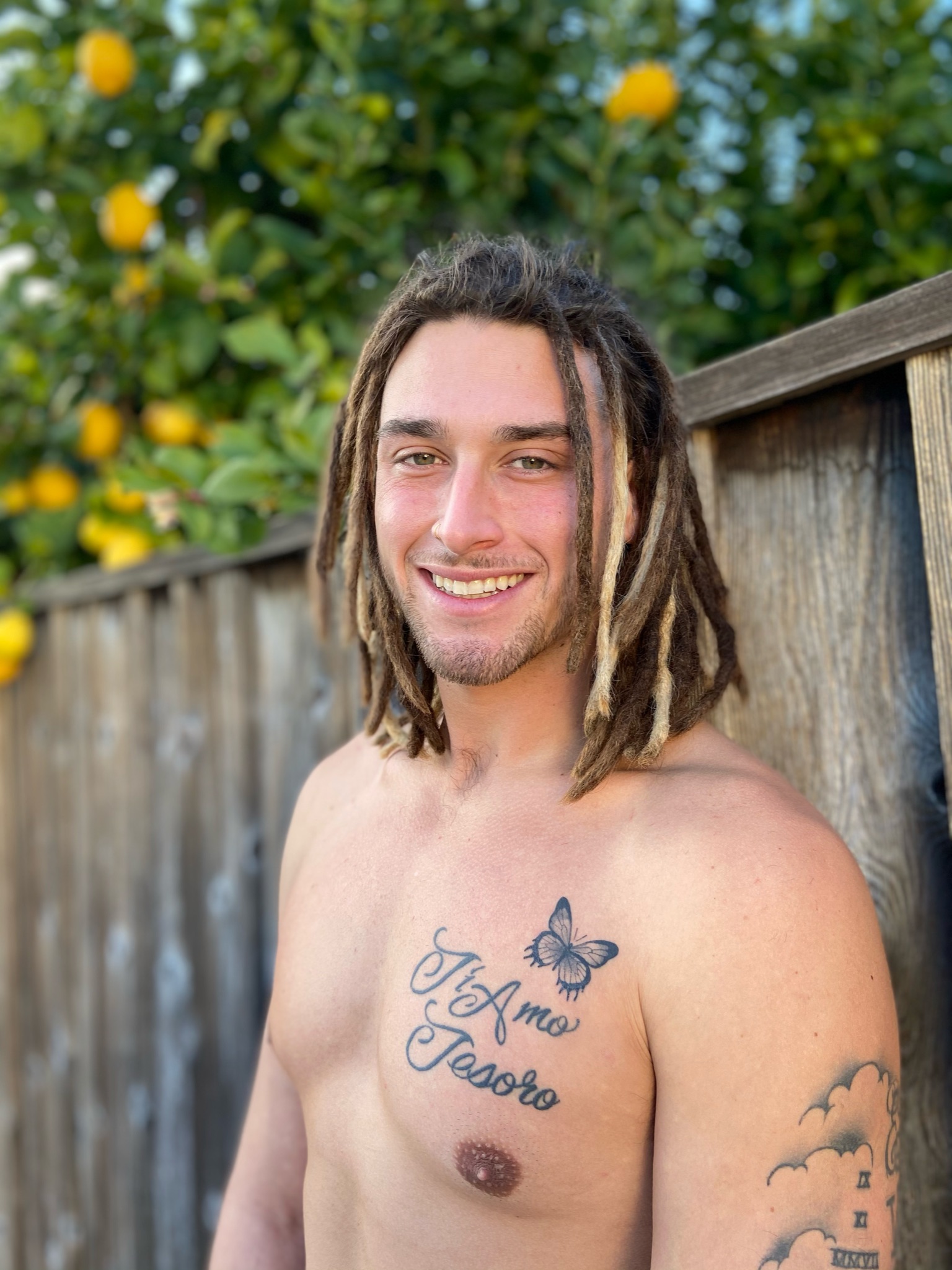 Trenton Paganini Shirtless Smile