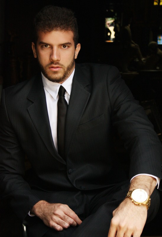 Black Suit & Gold Watch Sitting