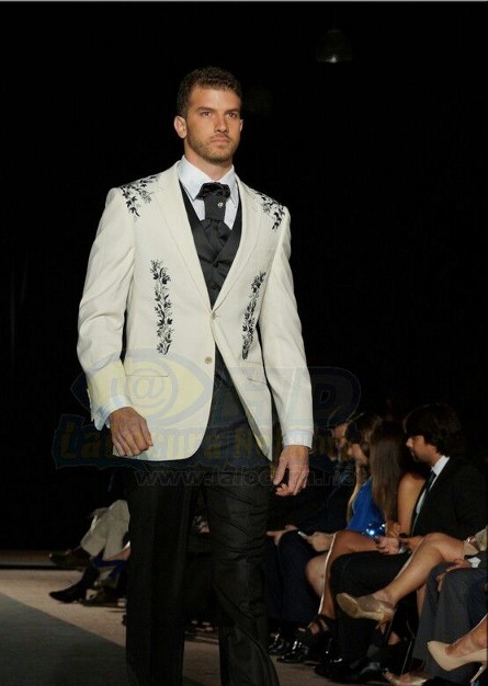 White Tuxedo Print Catwalk.